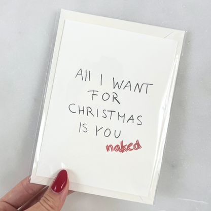 Postkarte | All I want for Christmas is you - naked