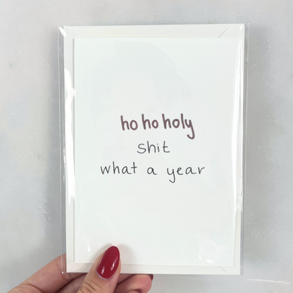 Postkarte | Ho ho holy shit what a year