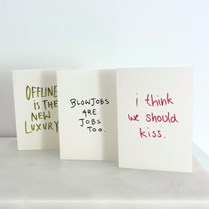 Postkarte | i think we should kiss.