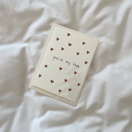 Postkarte | you're my fave.