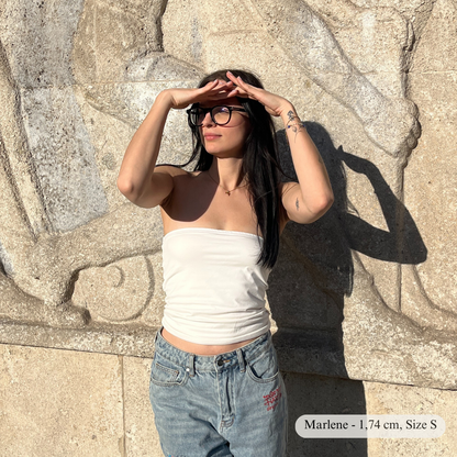 Double Layer Tube Top | vanilla