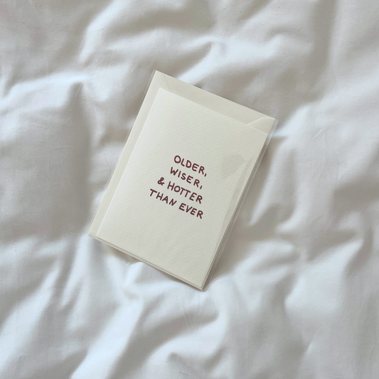 Postkarte | older, wiser & hotter than ever.