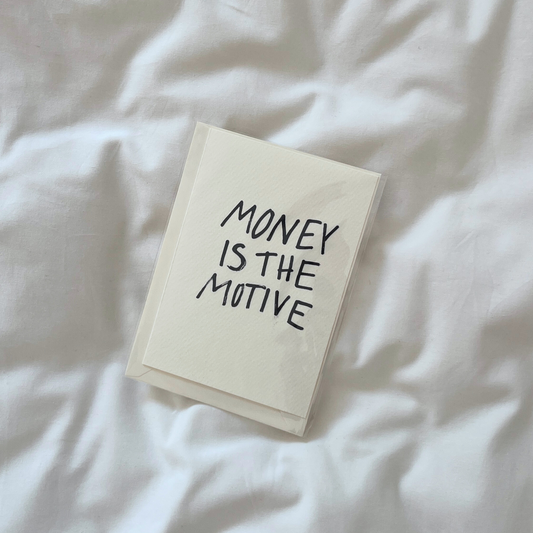 Postkarte | Money is the Motive