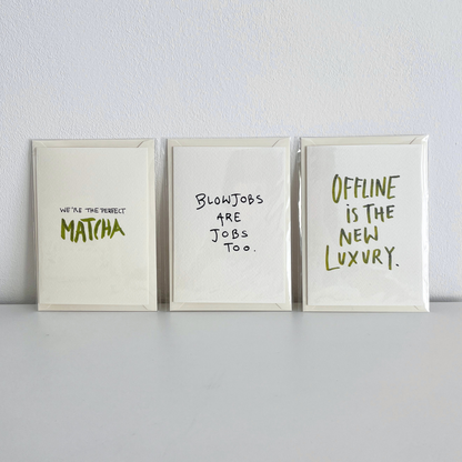 Postkarte | We are the perfect MATCHA