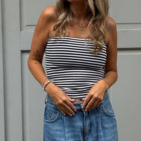 Double Layer Tube Top | zebra