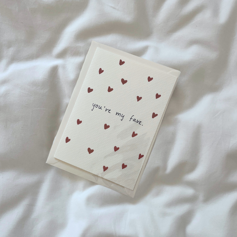 Postkarte | you're my fave.