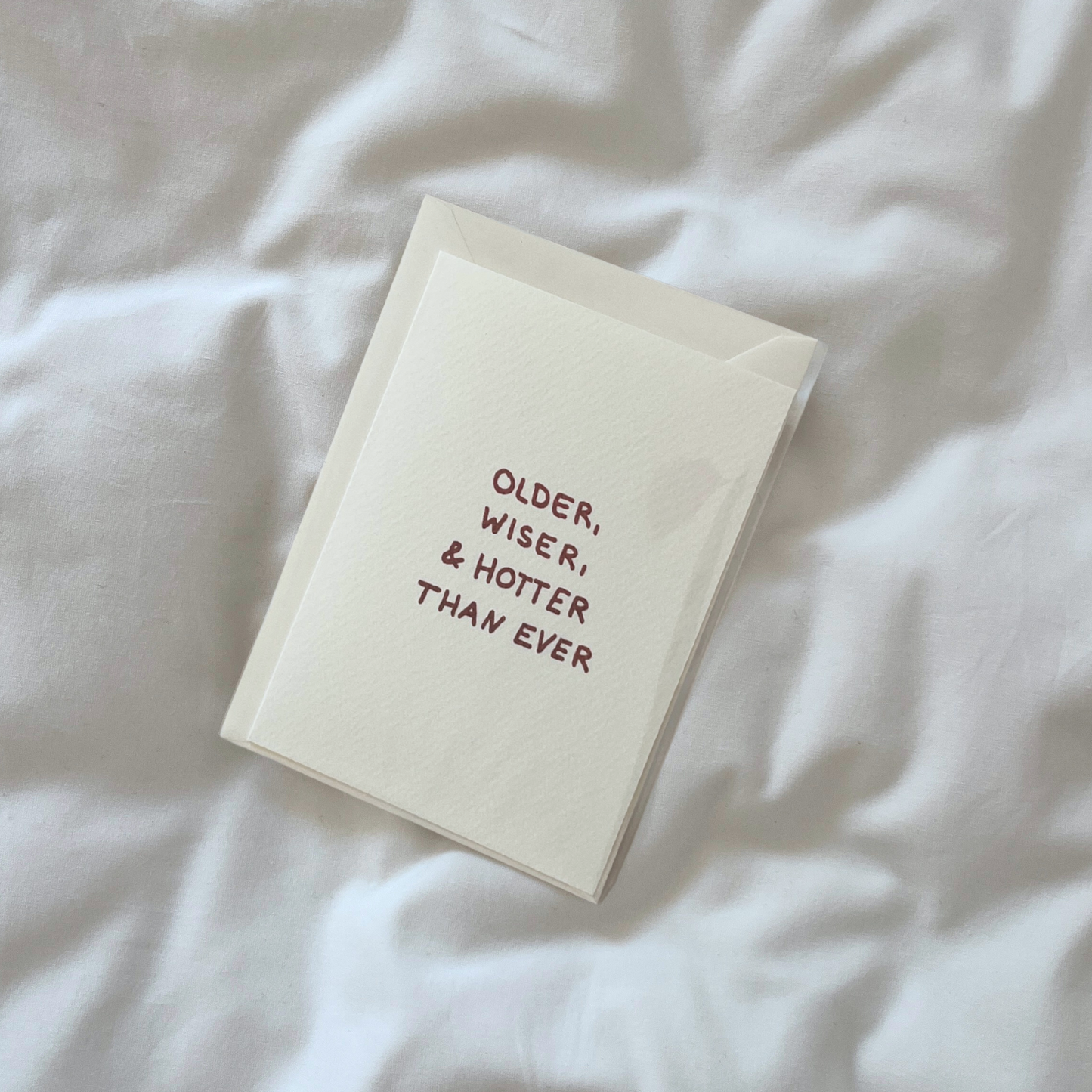 Postkarte | older, wiser & hotter than ever.