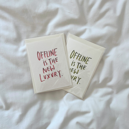 Postkarte | Offline is the new Luxury.