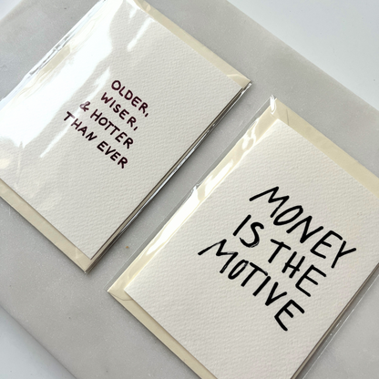 Postkarte | Money is the Motive