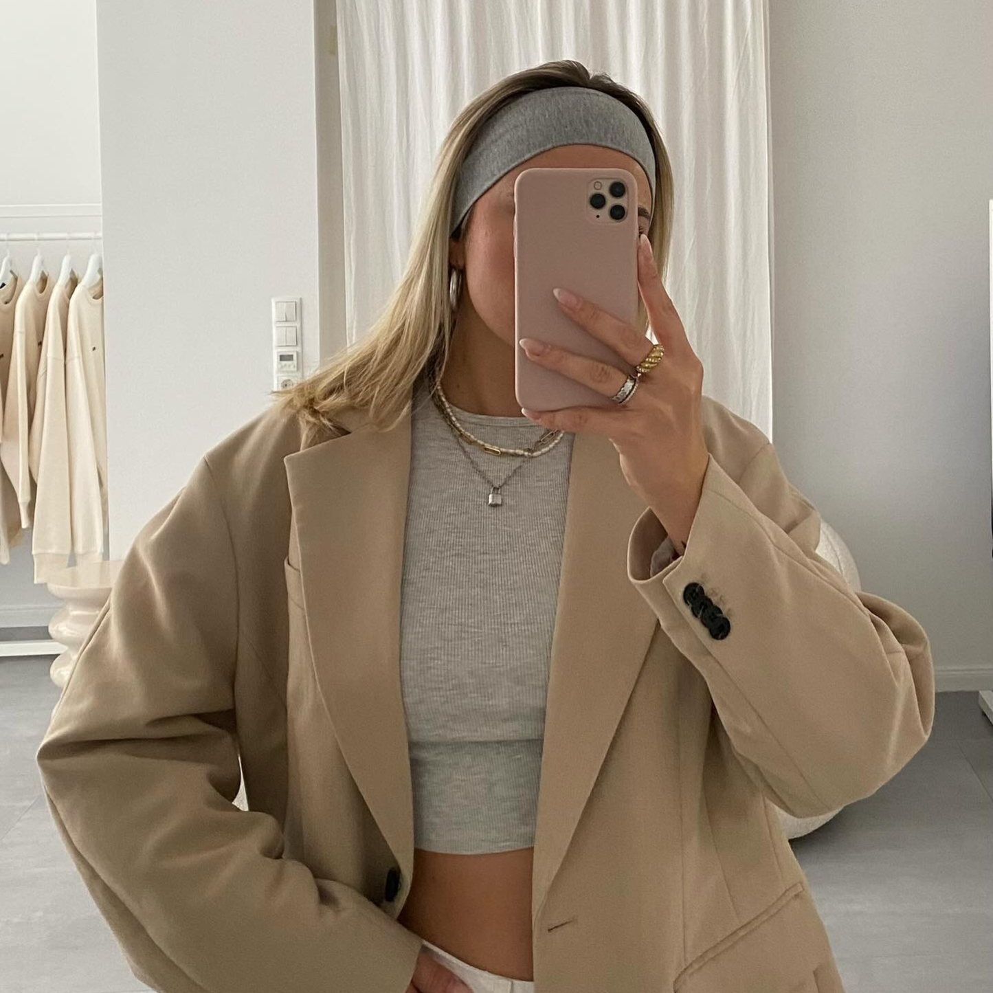 Basic Haarband | granite XL