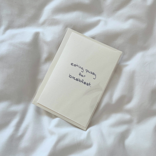 Postkarte | eating pussy for breakfast.